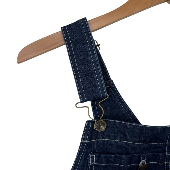 Gravel Gear Mens Size 38x32 Blue Denim Bib Overalls Carpenter Workwear Cotton - Picture 5 of 16